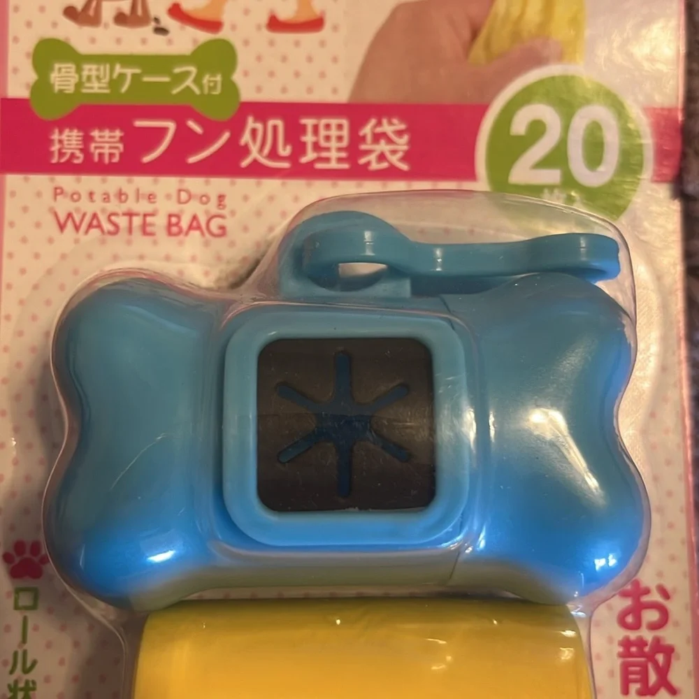 Doggy Poop Bags plus Blue Carrier